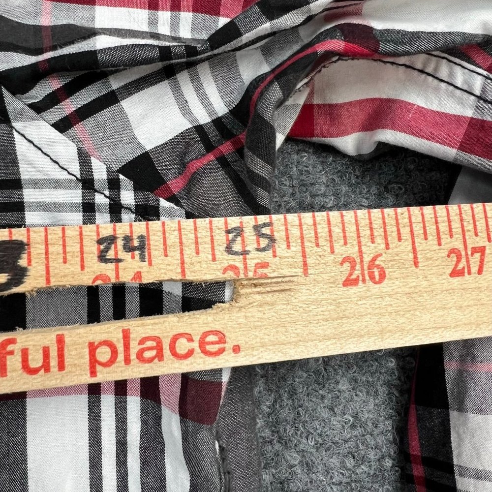 Panhandle Slim Shirt Adult Extra Large Red Black Pearl Snap Western Mens * - Picture 14 of 15